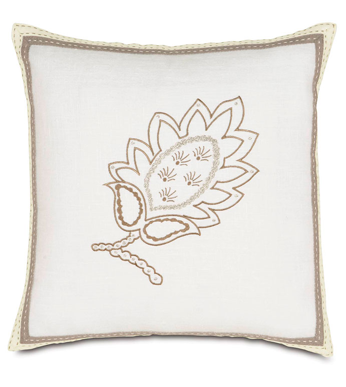  16X16 BREEZE WHITE EMBROIDERED