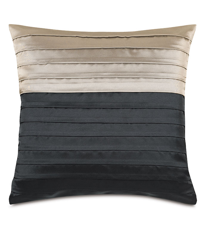  20X20 ARWEN PLEATED DECORATIVE PILLOW IN BLACK