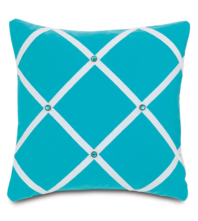  18X18 BEJEWELED OUTDOOR PILLOW