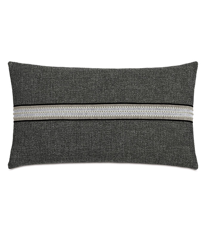 ŵ 15X26 ENOCH TEXTURED BORDER DECORATIVE PILLOW