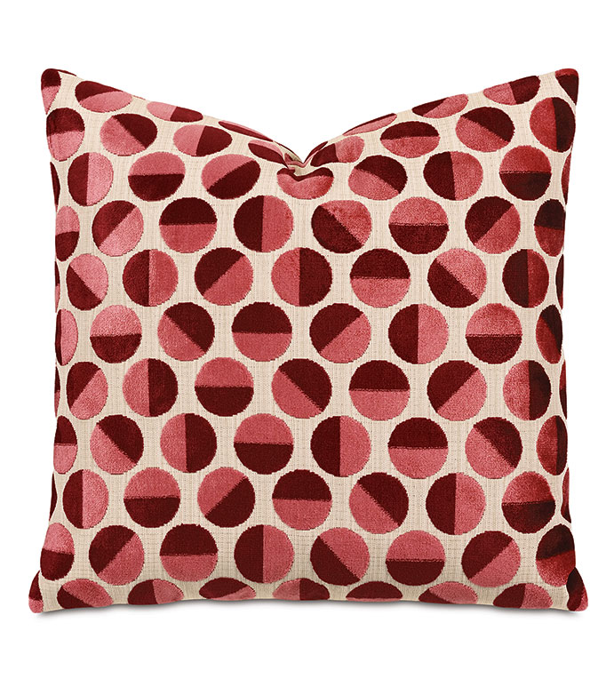  22X22 PIXIE DECORATIVE PILLOW IN SCARLET