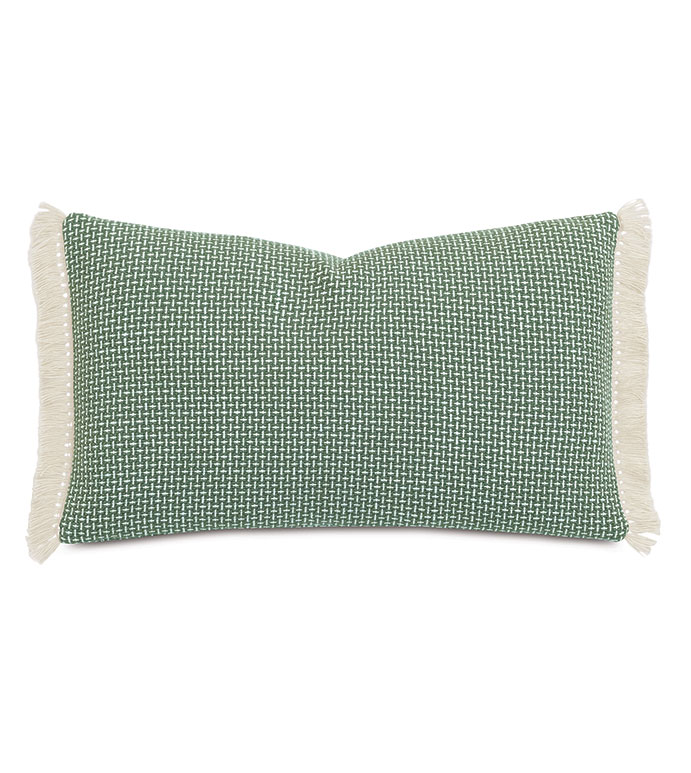  13X22 CASA GUAVA CROSSHATCH DECORATIVE PILLOW