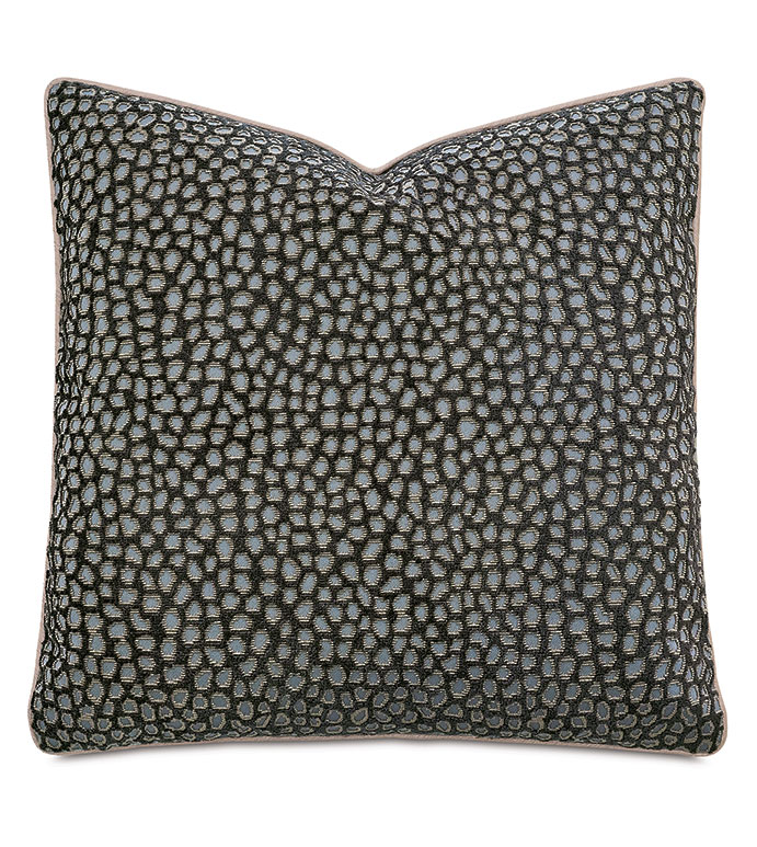  22X22 ESMERALDA OCELOT DECORATIVE PILLOW