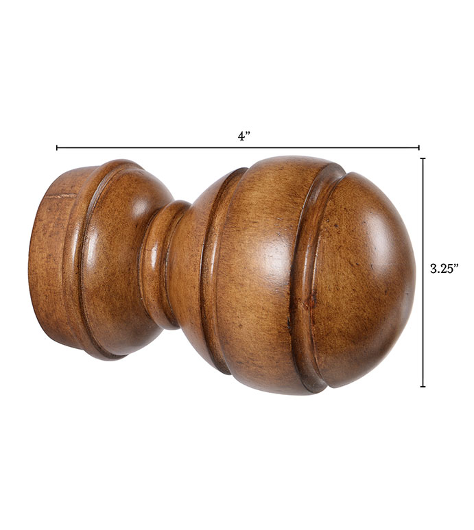 塪ľɫ 4X3.25 LEGNA MAPLE SPHERE FINIAL PAIR