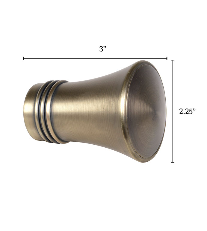 ȡɫ 3X2.25 METALLO BRASS TRUMPET FINIAL PAIR