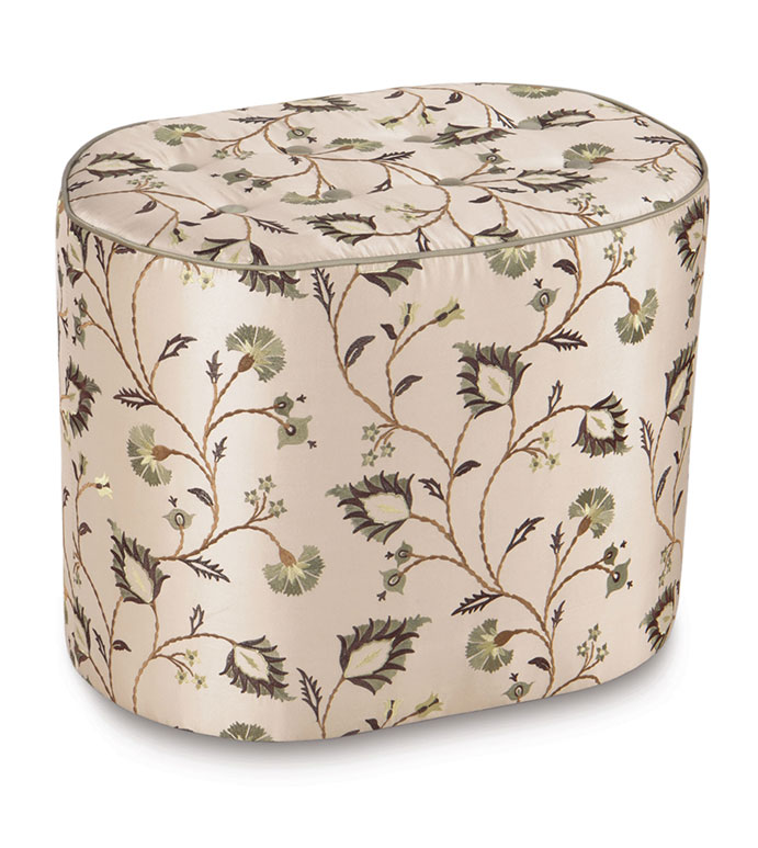  16X24X19 MICHON OVAL TUFTED OTTOMAN