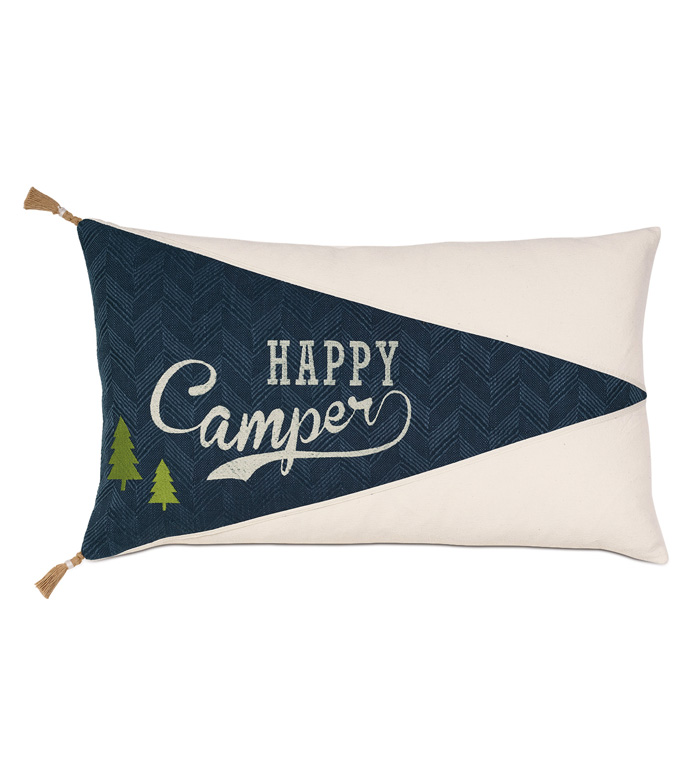 ˹ 13X22 HAPPY CAMPER EMBROIDERED