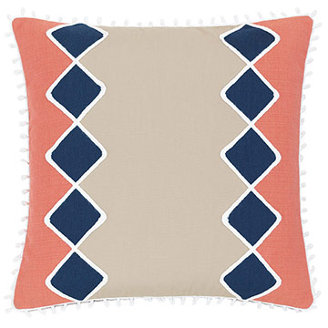 Ұĺ 20X20 BLUE DIAMONDS OUTDOOR PILLOW