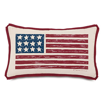  13X22 FOURTH OF JULY OUTDOOR PILLOW