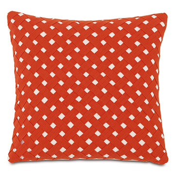  18X18 BASKET WEAVE OUTDOOR PILLOW